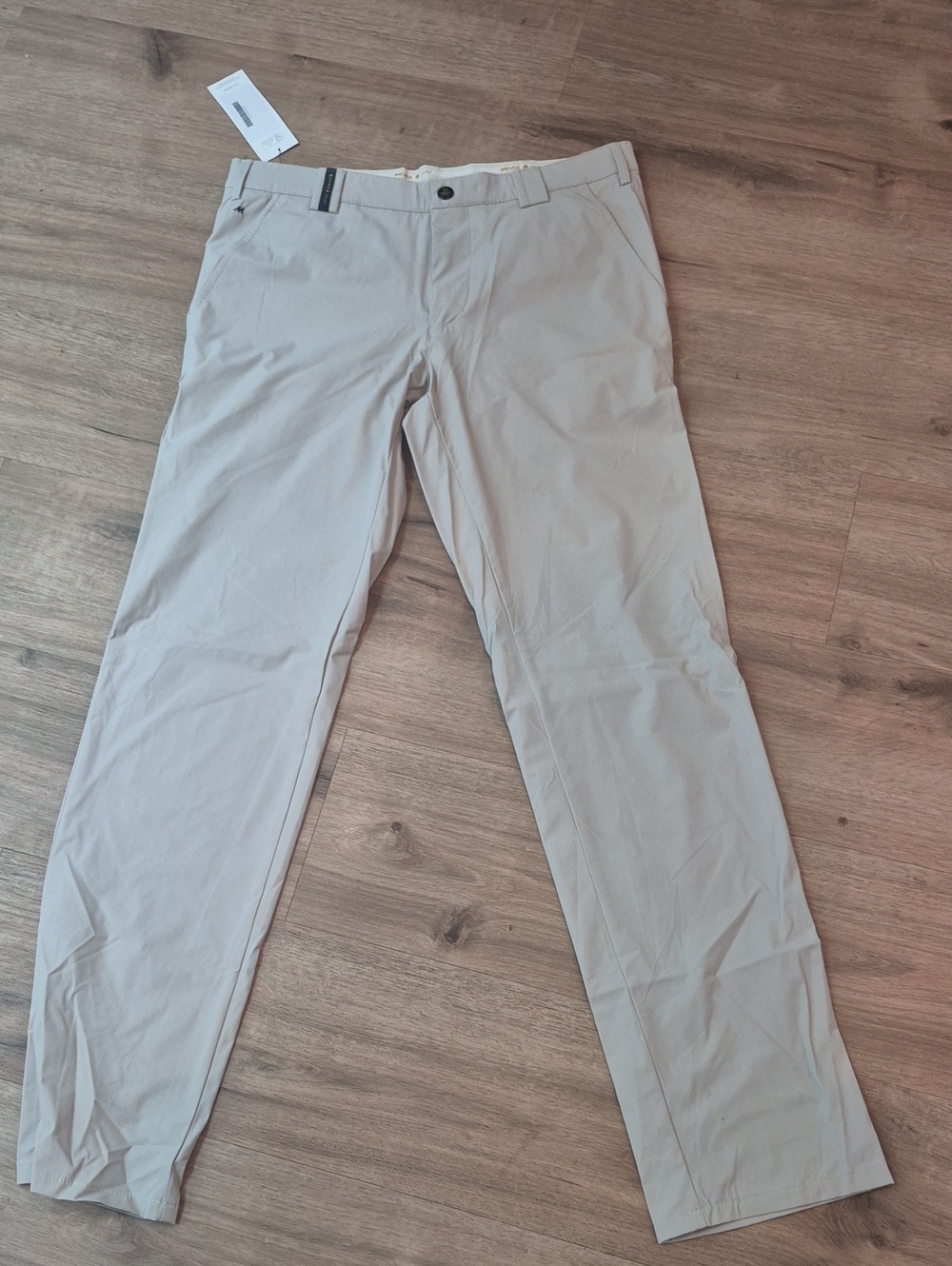 Men's Meyer 34/34 Golf Slim Chino Pants in Light Taupe — Classic Everyday Style